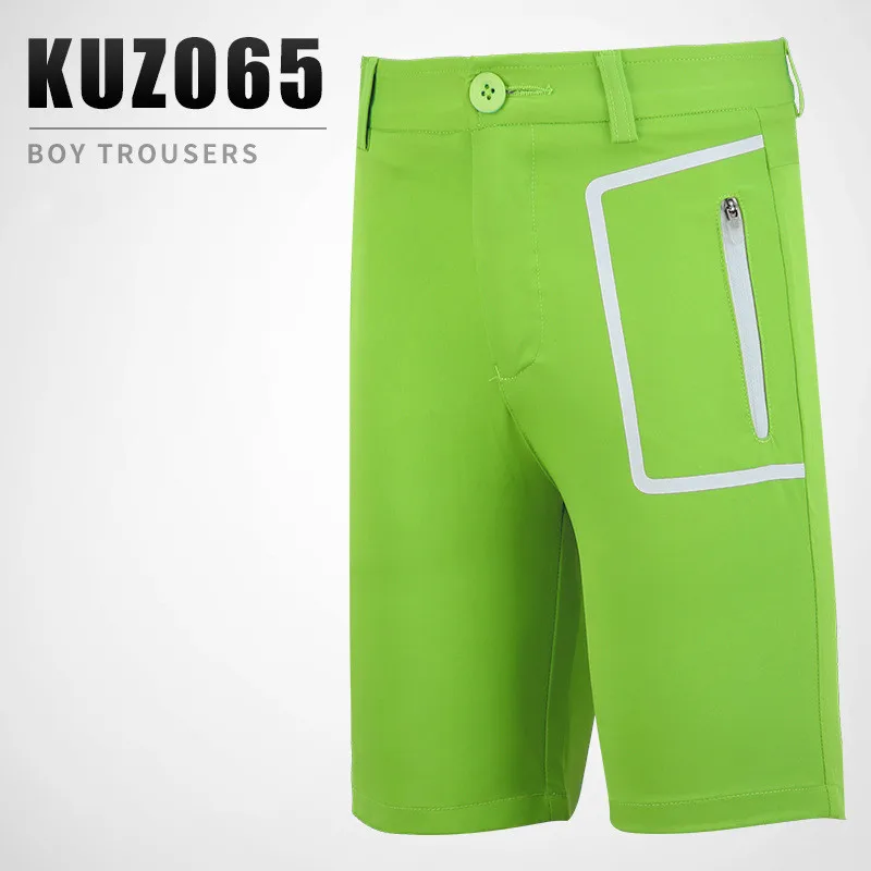 Новинка, PGM, летние дышащие детские шорты, шорты для мальчиков, одежда для гольфа, спортивная одежда, короткие штаны, KUZ065 - Цвет: green