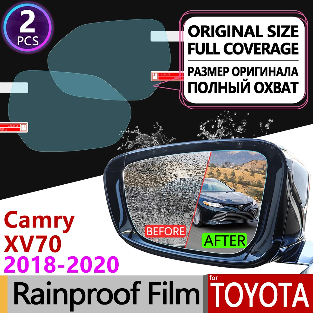 

for Toyota Camry 70 XV70 2018 2019 2020 Full Cover Anti Fog Film Rearview Mirror Rainproof Anti-Fog Films Clean Car Accessories