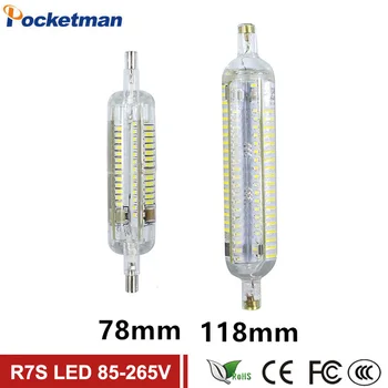 

New Silicone R7S LED Lamp 10W 15W 20W SMD3014 78mm 118mm LED R7S Light Bulb AC220V Energy Saving Replace Halogen Light