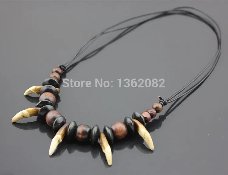Tribal Fangs Wolf Tooth Pendant Genuine 