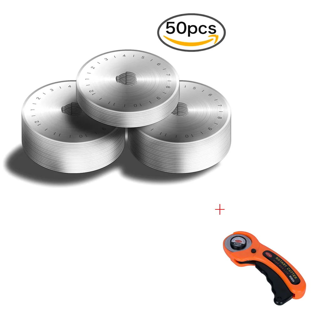 

Dropshipping 50pcs 45MM Rotary Cutter Blades + Rotary Cutter