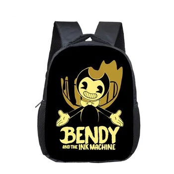 

12 Inch Bendy and The Ink Machine Kindergarten Infantile Small School Bag Cartoon Bookbag Children Baby Toddler Bag Kid Backpack
