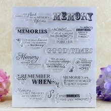 MEMORY Clear Silicone Stamps for DIY Scrapbooking/Card Making/Kids Crafts Fun Decoration Supplies