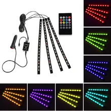 18LED Ambient Light font b Car b font font b Interior b font Light Foot Well