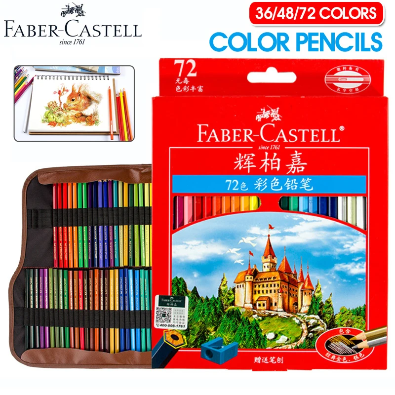 

Faber-Castell 72 Colors Oily Pencils Non-toxic Professional Colored Pencil Set For Art School Student Stationery Sketch Supplies