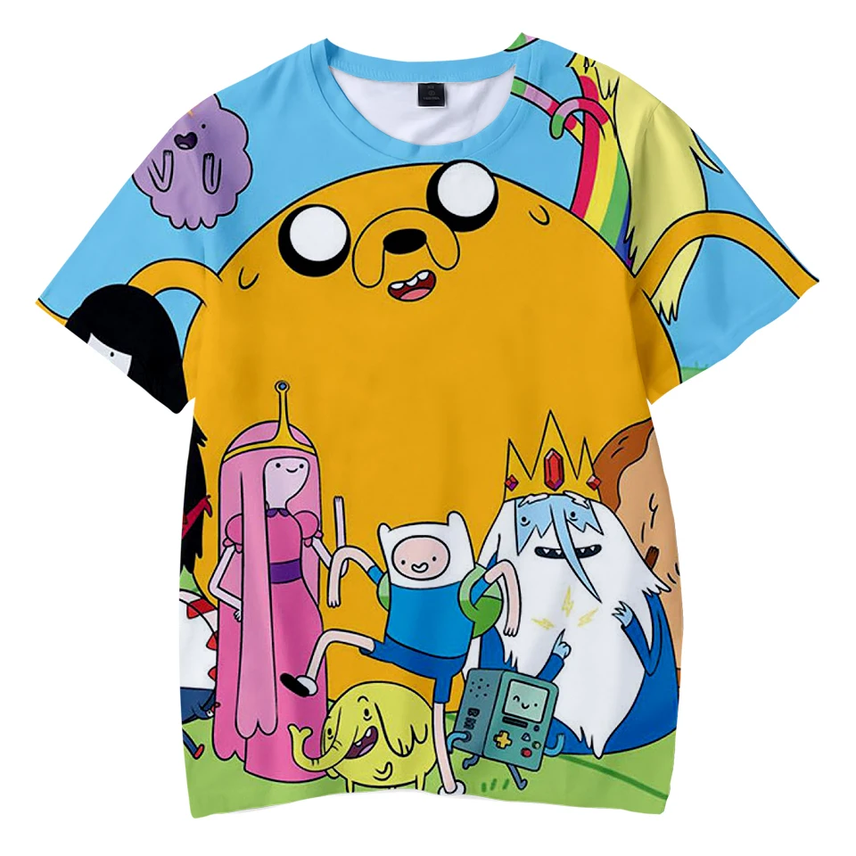 Frdun Tommy 3D Printed Adventure Time Children T shirts Short Sleeve