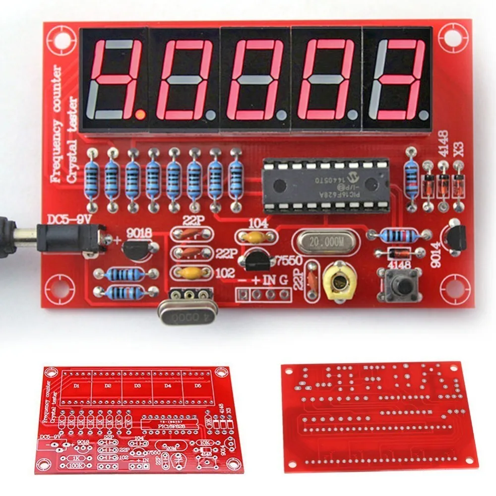 1 Гц-50 МГц счетчик частоты тестер DIY Kit 5 цифр Разрешение измерители частоты frecuencimetro