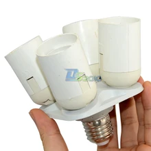 4 в 1 E27-E27 Гнездо Splitter Адаптер Лампы Лампы Базы Держатель для Фото софтбокс