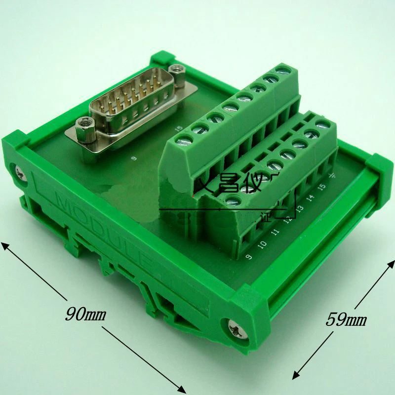 DB15 D Sub 15 контактный разъем штекер/гнездо клеммный блок breakout board адаптер din