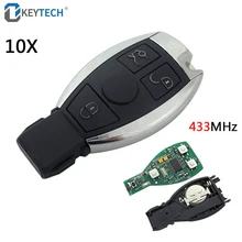 

OkeyTech 10PCS For Mercedes Benz Key 433MHz Remote Control Car Smart Key Fob Replacement For Mercedes Benz Year 2000+ NEC&BGA