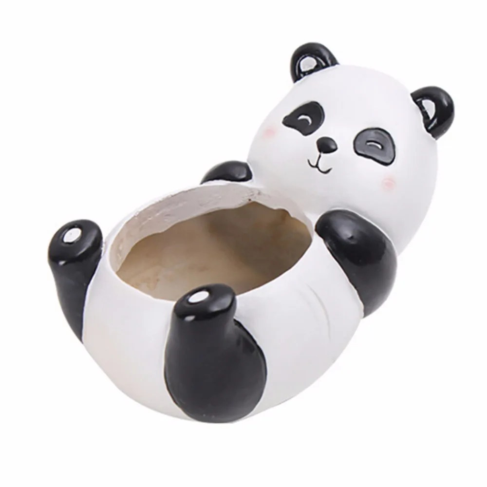 

Pot Panda Animals Resin Flowerpots Planters Succulent Plants Desk Flower Pot Macetas Flower Plateau Flowerpot Home Decoration