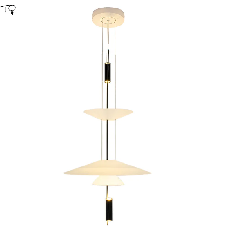  Modern Simple LED Pendant Lights Pyramid Cone Acrylic Individual Creative Bar Club Light Luxury Stu - 33030645729