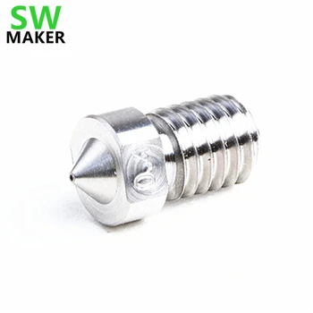 

SWMAKER V6 Titanium alloy nozzle TC4 1.75mm 0.3/0.4/0.6/0.8/1.0mm hardened high temperature nozzle for Prusa Titan extruder