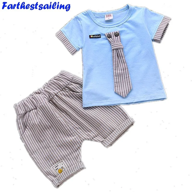

Baby Boys Clothing Set Fashion 2018 Summer Toddler Clothes Set Children T-shirt+Pant 2Pcs/set Kids Handsome Suit 1 2 3 4 Years