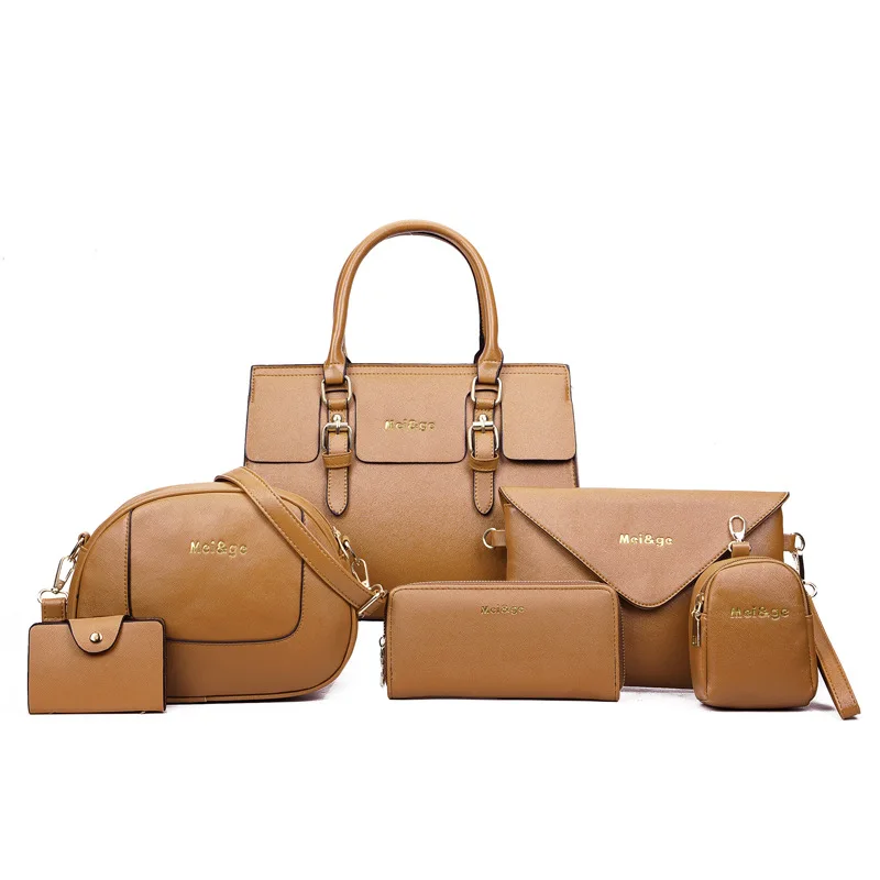 WxfbBaby, новинка, 6 шт. в комплекте, женская сумка-мессенджер, сумки через плечо, для женщин, женская композитная сумка, на одно плечо, сумочка, кошелек