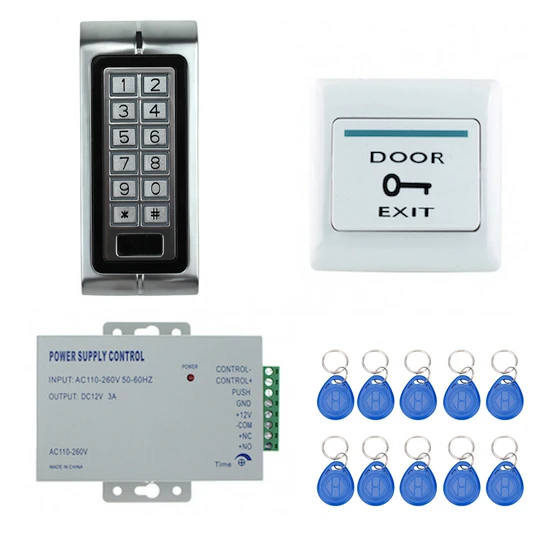 RFID металлическая система контроля доступа, набор замков 125 кГц с 180 кг, Электрический магнитный замок, замок для дома/офиса, стеклянная дверь - Цвет: Set One