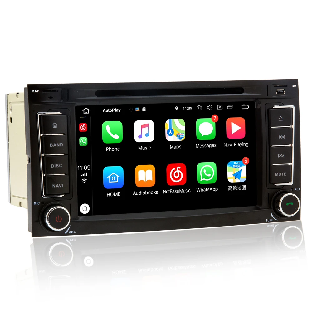 Sale IPS Android 8.0 Octa core car audio dvd Player for VW TOUAREG 2004 2005 2006 2007 2008 2009 2010 2011 With Radio GPS Bluetooth 1