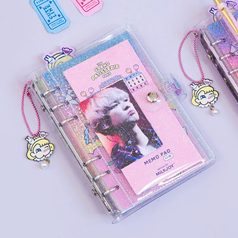 Najtaniej JUGAL nowy przezroczysty pcv spiralny zeszyt konto ręczne dziewczyna pamiętnik A6 luźnych liści Planner książki szkolne materiały biurowe