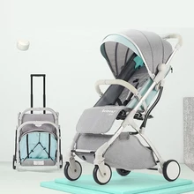 Детская коляска, может лежать, ультра-светильник, портативный складной детский зонтик, четыре колеса, детская коляска, можно взять самолет