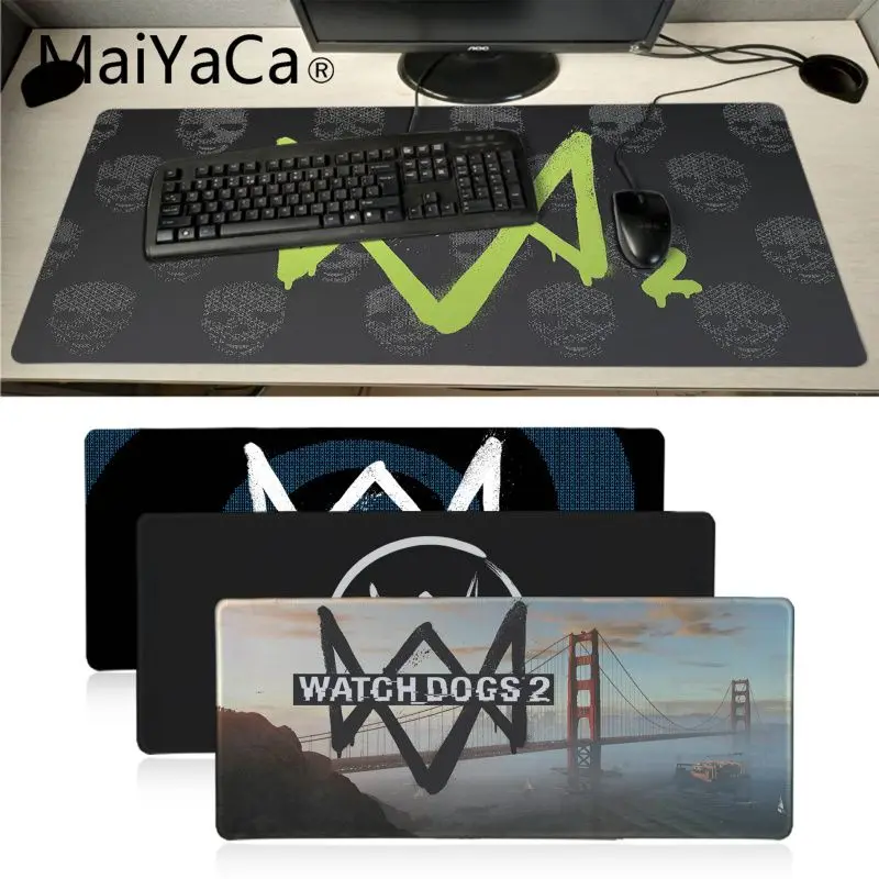 

MaiYaCa Non Slip PC Watch Dogs 2 logo Rubber Mouse Durable Desktop Mousepad gaming Mouse pad Rug For PC Laptop Notebook desk pad
