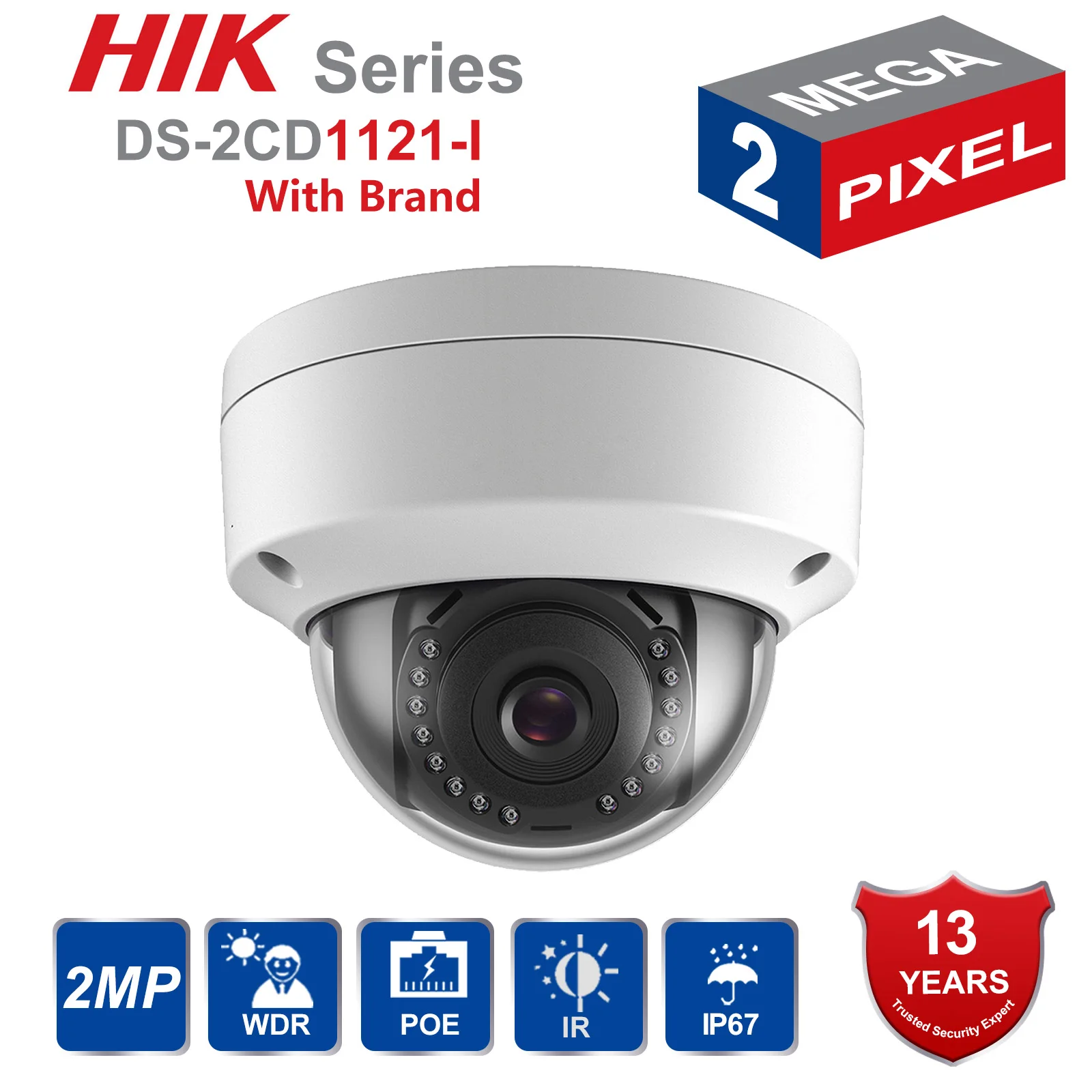 

Hikvision Original English CCTV Camera DS-2CD1121-I replace DS-2CD2125F-IS 2MP Mini Dome IP Camera POE IP67 Firmware Upgradeable