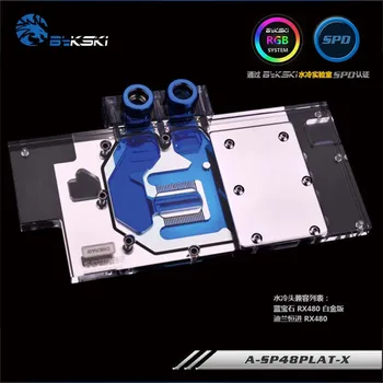 

Bykski A-SP48PLAT-X GPU Water Block for XFX R9 RX480 4/8G, R9 RX470 4G Full Cover Graphics Card water cooler