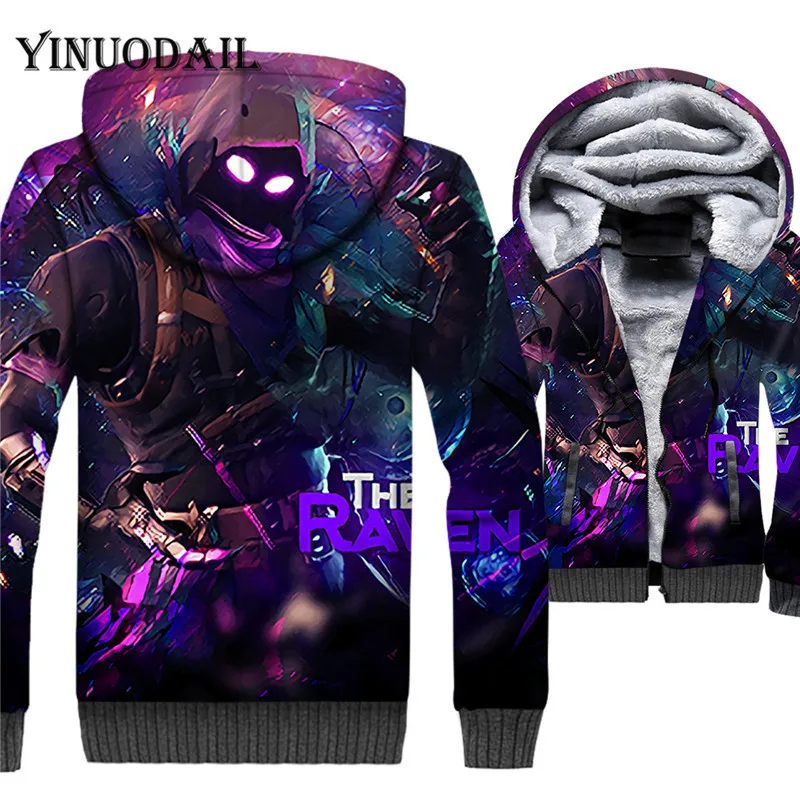 Battle Royal Hero Sweatshirt Zipper Hoodies Cosplay Costume Gaming Unisex Winter Casual Hoodie  for Child FORTNITER 3D Hoodie