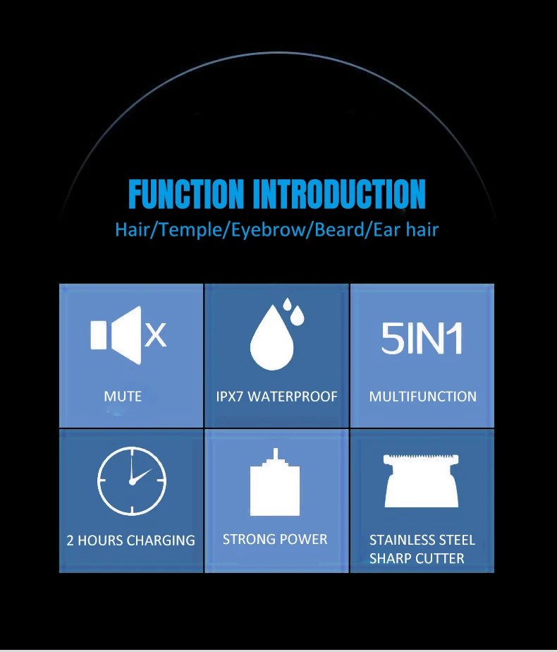 Новая машинка для стрижки волос, Профессиональная универсальная машинка для стрижки волос, перезаряжаемая машинка для стрижки волос