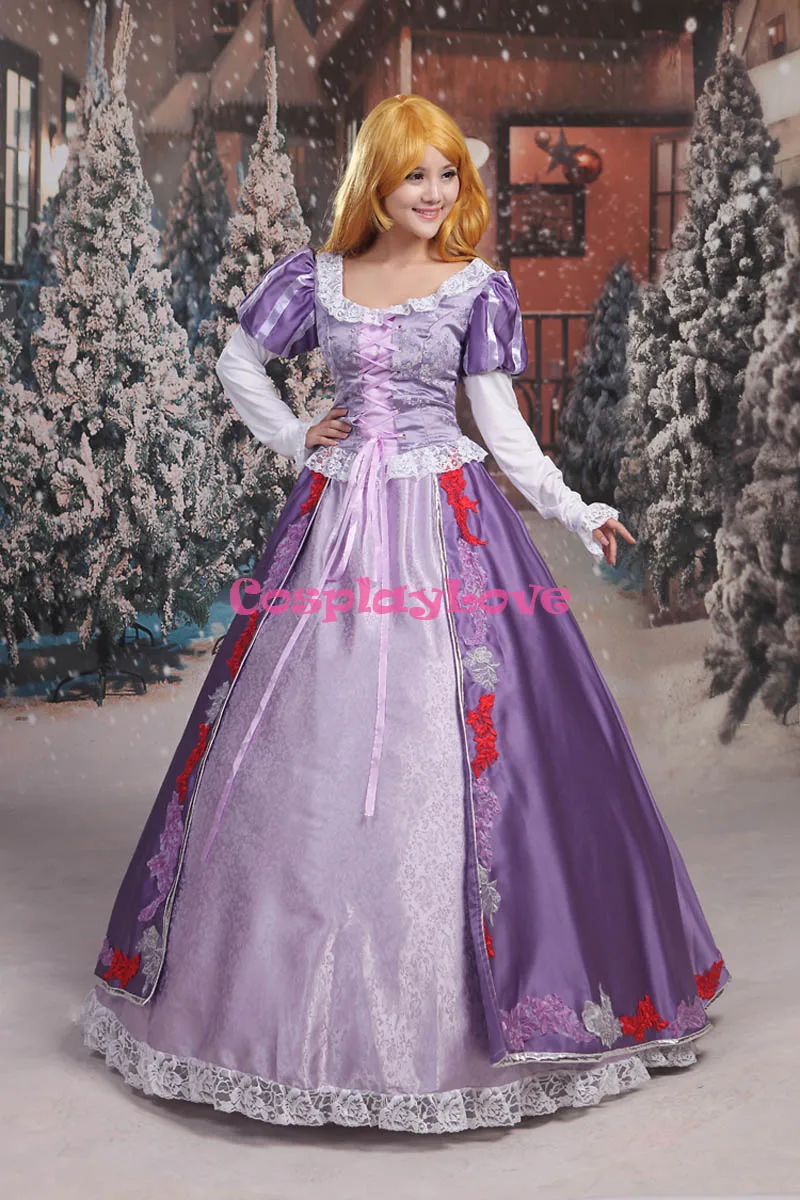 CosplayLove Custom Made Tangled Rapunzel Princess Purple Dress Cosplay Costume For Halloween Christmas Party  (6)