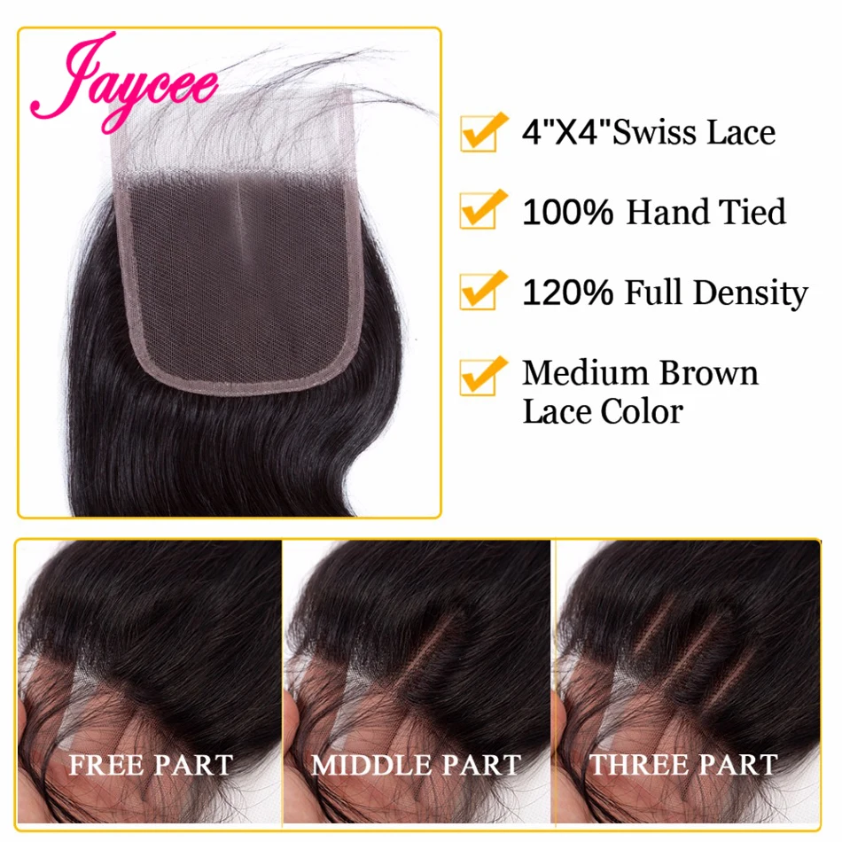 Jaycee BodyWave Bundles With Closure 100% Remy Human Hair Bundles With Closure Brazilian Hair Weave Bundles Double Weft Jaycee BodyWave Bundles With Closure 100% Remy Human Hair Bundles With Closure Brazilian Hair Weave Bundles Double Weft