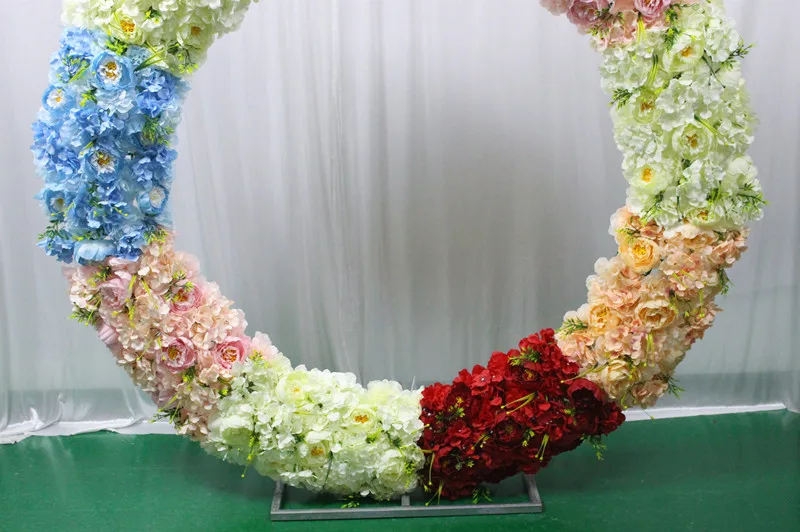 DIY свадебный реквизит железное кольцо полка искусственный цветок настенная подставка дверь свадебный фон Декор железная Арка 4 размера железная подставка