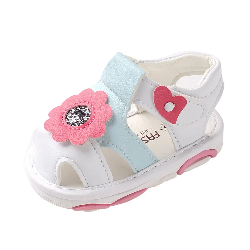 

Baby Girls Sandals Summer Shoes Kids Baby Soft Bottom Sneakers Infant Princess Shoes Children Sandals With Flowers Fashion Shoes