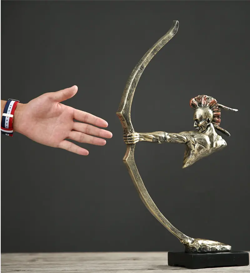 

[New] Manual craft 85cm creative rome Indian shooter figure statue furnishing articles ornaments model Home room decoration gift