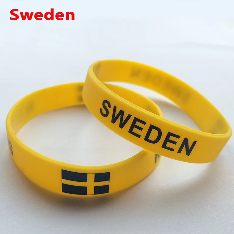 Sweden Sports Bracelet Sweden Fans Silicone Wristbands Sweden Football