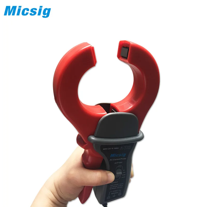 

Micsig Oscilloscope ACP1000 AC Current Probe with 4 ft BNC Insulated Coaxial Output Cable Operating Frequency 10 hz-100khz