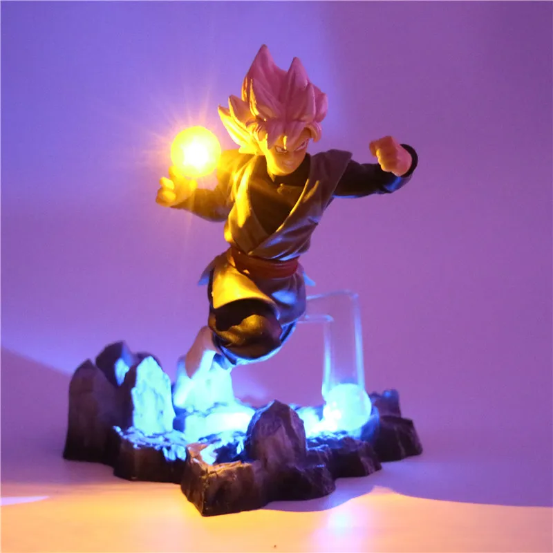 Dragon Ball Z Сон Гоку фигурки лампы DIY аниме модель настольная лампа куклы 2 Цвет светодиодный ночник для детей игрушки Декор лампы