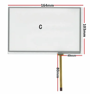7,1 дюймов сенсорный экран для AT070TN83 V.1 AT070TN82 AT070TN84 сенсорный дигитайзер панель Стекло 164*103 165*104 - Цвет: C touch screen