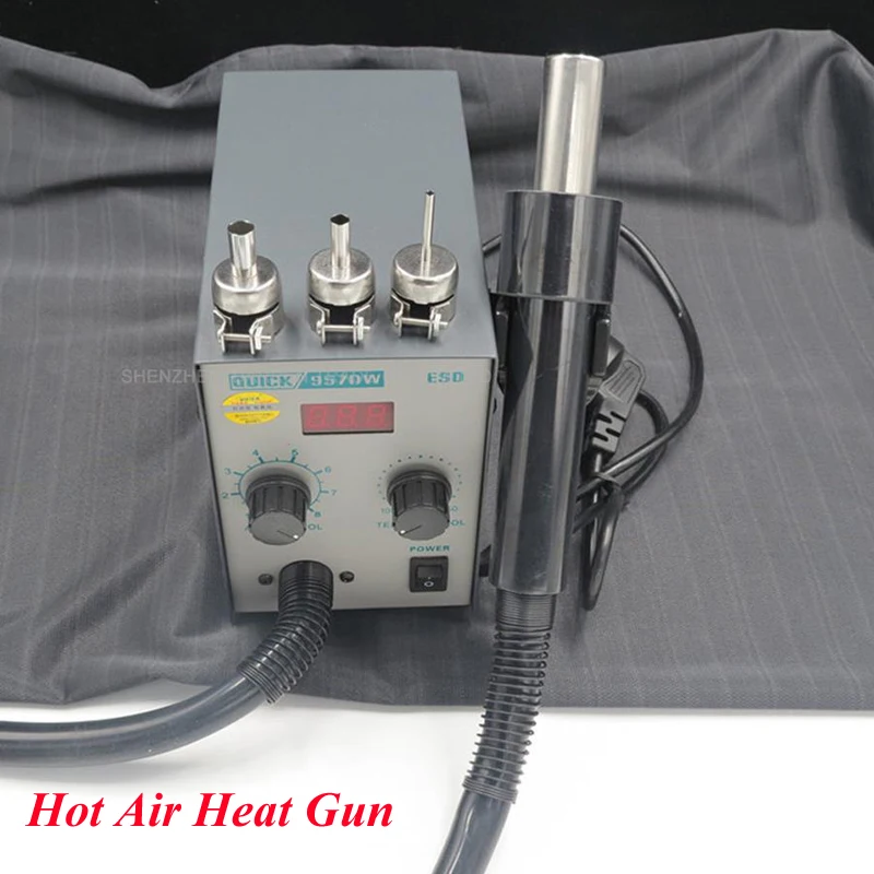 

LED Display Adjustable Hot Air Heat Gun with Helical Wind 580W SMD Rework Station QUICK 957DW