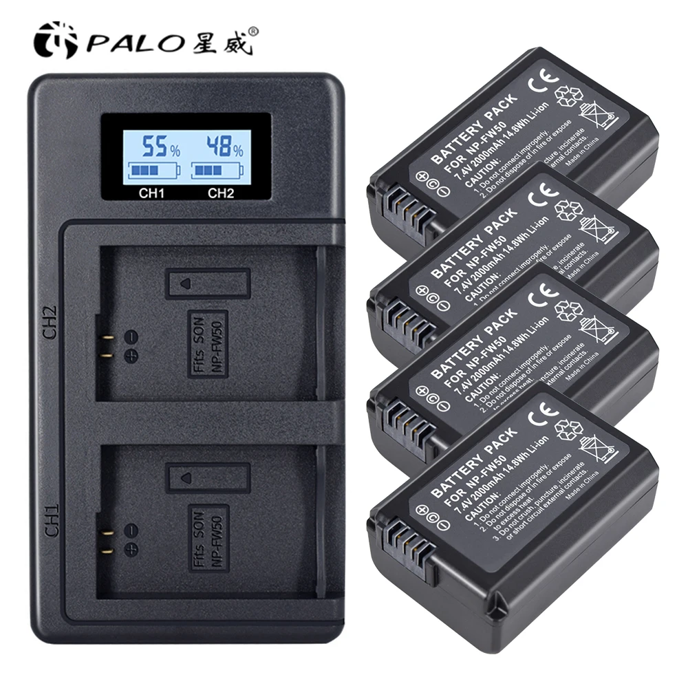 NP-FW50 NP FW50 Battery+LCD USB Dual Charger for Sony A6000 5100 a3000 a35 A55 a7s II alpha 55 7 A72 A7R Nex7 a7R | Электроника