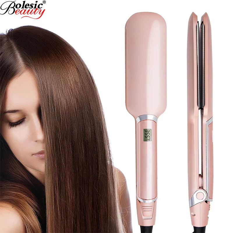 Профессиональный Выпрямитель для волос бигуди для волос Flat Iron отрицательные ионы, инфракрасный волос Straighting щипцы для завивки гофра