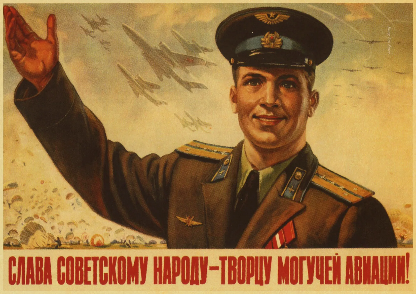 Вторая мировая война, ленинистская военная политика, СССР, CCCP плакат, крафт-бумага, ретро классические плакаты и принты, декор стен - Цвет: H059