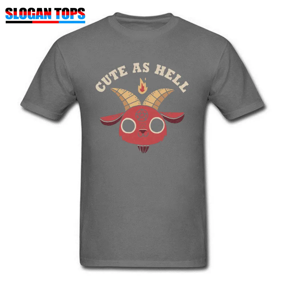 Cute As Hell 21925 Top T-shirts Comics Short Sleeve Slim Fit O Neck Cotton Fabric Tops T Shirt Tops Shirts for Men Summer/Autumn Cute As Hell 21925 carbon