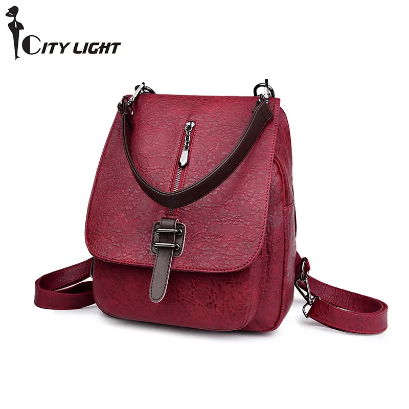 

Women Backpack Leather Backpacks Female School Shoulder Bags for Teenage Girls Travel Back Pack Multifunction Leisure