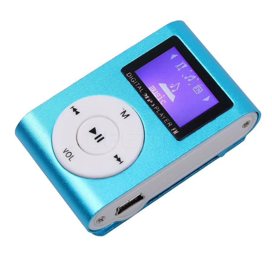 1 шт. Горячие MP3 Player, мини-клип ЖК-дисплей Дисплей с микро-tf/SD слот с USB кабель металл цифровой MP3 музыкальных плееров