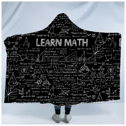 Plstar Космос математика, Наука для мальчика Графический Забавный одеяло с капюшоном 3D с принтом надеваемое покрывало взрослых мужчин и