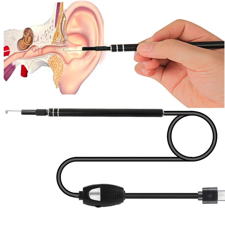 

ChenRiKai2 in 1 USB OTG Visual Ear Cleaning Endoscope Spoon Multi functional Earpick Diagnostic-Tool Android 720P Camera