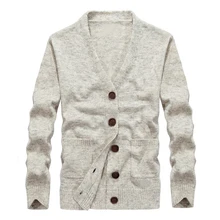 Прямая, новые осенние мужские свитера, мужские вязаные кардиганы, однотонные, хаки, серый цвет, размер S-XXL, XP09