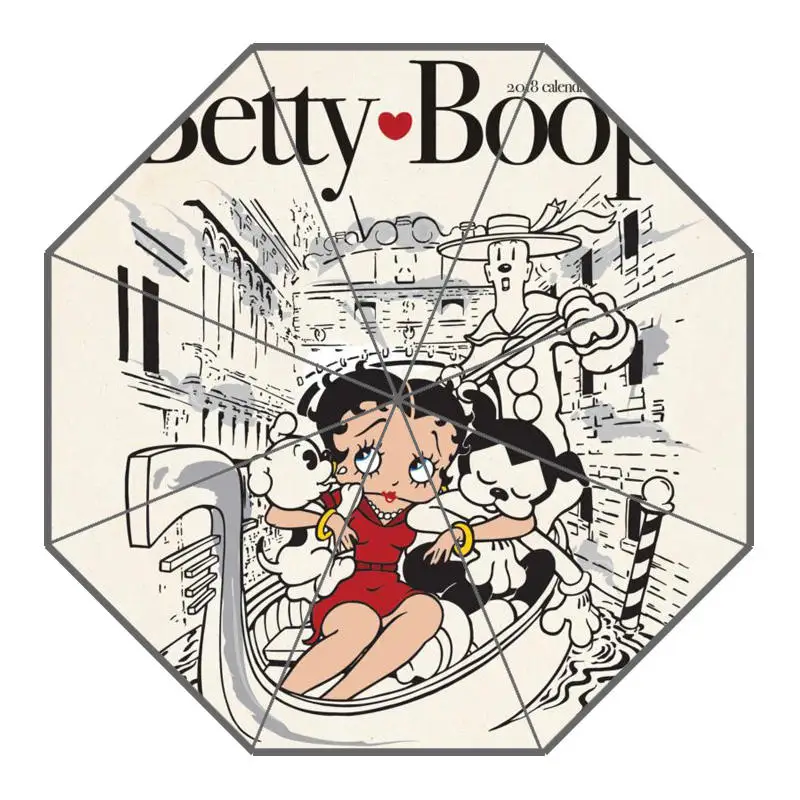 На заказ Betty boop Зонты Новое поступление полезный складной солнечный и дождливый зонтик от солнца