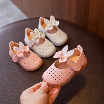

Spring and Summer New Style Fashion Simple Breathable Baby Girls' Single Shoes Hollow out Soft Bottom Princess Learning to Walk