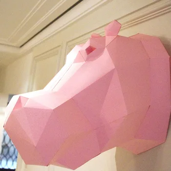 

DIY Paper Quality Model Manual Three-dimensional Paper Model 3D Jigsaw Puzzle Children Beneficial Wisdom Toys - Hippo(23pages)